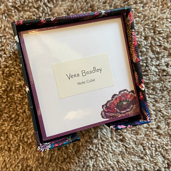 Vera Bradley Other - Vera Bradley - Note Cube - Midnight Wildflowers - NWT!
